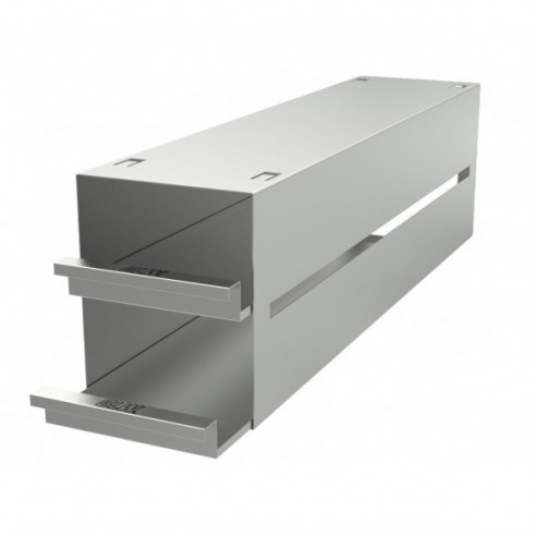 Stainless steel drawer rack, 2x4 pl. 78 mm, 540 x 165 x 135 mm