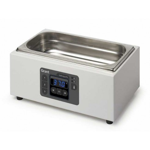 Water bath, digital, 2L shallow ambient +5 to 99°C, includes clear lid and base tray