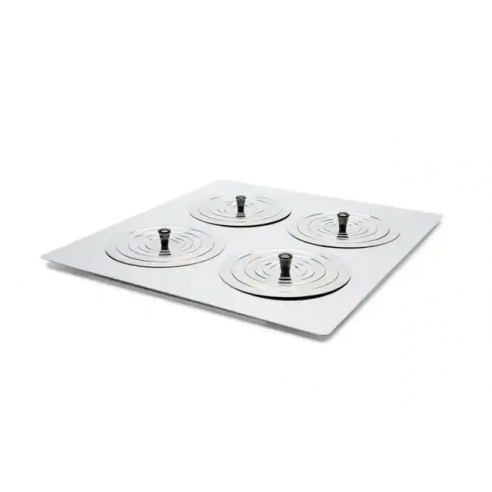 Lid flat stainless steel with ring set for SAP12, JBN12, JBA12 and SBB AQUA 12 PLUS.  4 ring sets