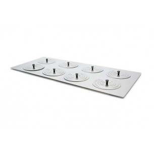 Lid flat stainless steel with ring set for SAP34.  8 rings sets