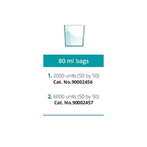 CONSUMABLES 80 ml bags  COMPACT  2000 irradiated packed 50 by 50