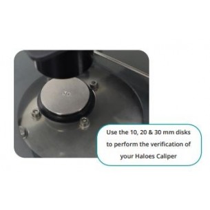 HALOES CALIPER - Zone Reader  OPTIONAL ACCESSORIES  Diameter verification disks (10, 20 & 30 mm)