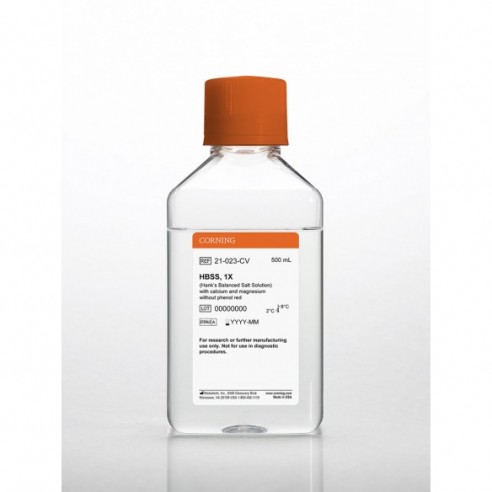 500 mL HBSS (Hank's Balanced Salt Solution), 1x with calcium and magnesium without phenol red