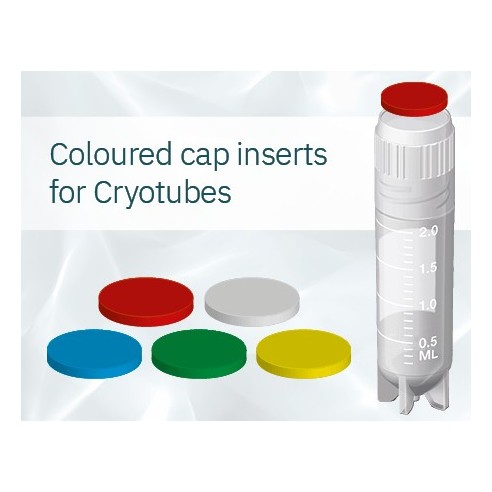 Colored insert for Expell cryo tubes, white, bag, 500 pcs.