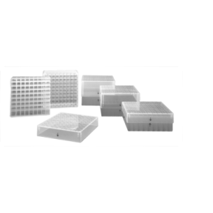 Plastic cryobox, 130 x 130 x 90 mm, grid 10 x 10 for 5,0mL cryovials case with 36 pcs.