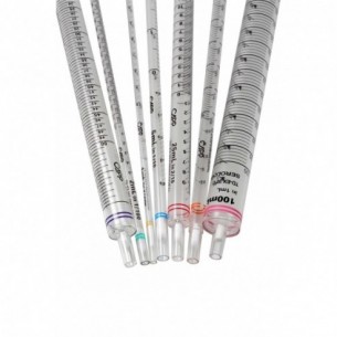 Serological pipette 100mL, pink, 50 pcs.