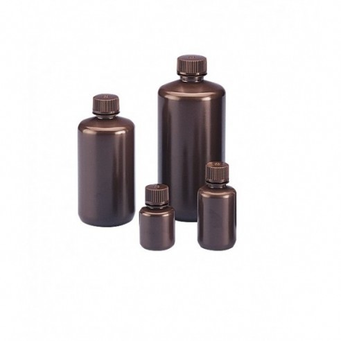 Reagent Bottle with cap, Wide mouth, HDPE, 30mL, Amber, case / 6x12 pcs.