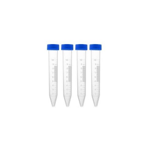 TUBO PP 10ML Ø16x100MM CONICO,GRADUADO, TAPON *