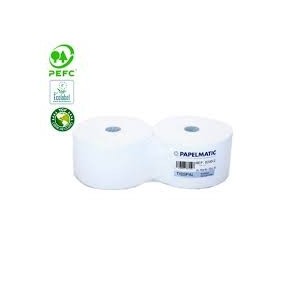 PACK 2 BOBINAS INDUSTRIAL "TISSPAL", 2 Capas/ 550m – Tisú pasta