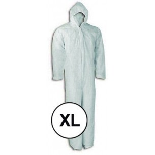 Buzo polipropileno blanco con capucha T-XL - C/50