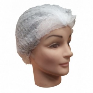 Gorro Redondo PP Blanco Plegado Acordeon C/100x10