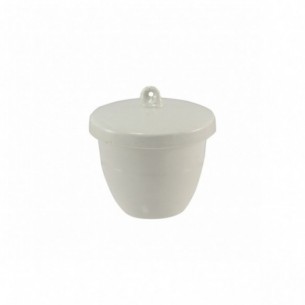 Crisol de porcelana forma media, con tapa, 25 ml, 6 uds