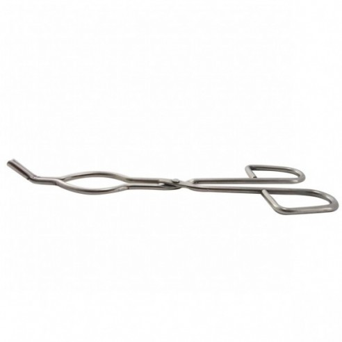 Pinza para crisoles, gollete mediano, acero inox., L 500 mm, 2 uds