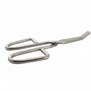 Pinza para crisoles recta, acero inox., L 250 mm, 2 uds