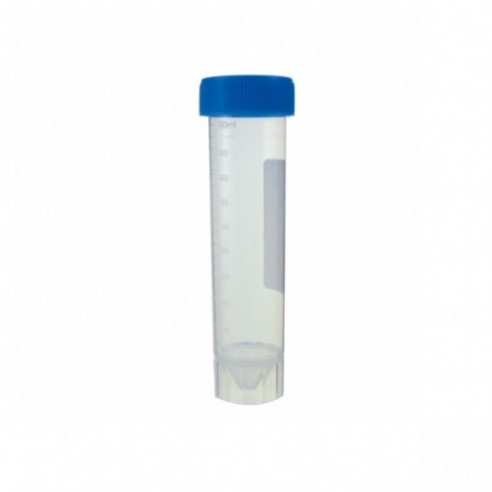 Tubo de centrífuga graduados con tapón rosca y faldón, 50 ml, PP, 50 uds