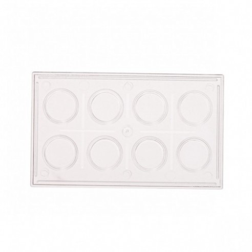 Placas de 8 cavidades de poliestireno, 95x57 mm, 10 uds
