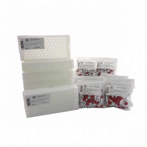Pack ahorro de 1000 viales capsulables transparentes con zona de escritura y 1000 cápsulas con septu