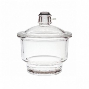 Desecador para vacío con tapa y oliva lateral, 250 mm, Premium Line