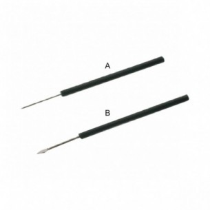 Aguja de disección recta fina, 5 uds