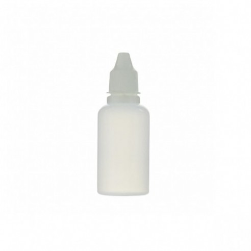 Frasco cuentagotas LDPE con tapón blanco y punta dosificadora, 15 ml, 50 uds.