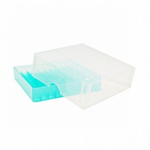 Caja de PP para 100 criotubos de 1-2 ml, azul, 1 ud