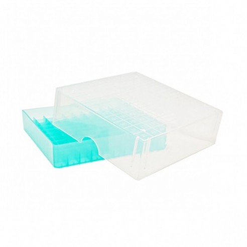 Caja de PP para 100 criotubos de 1-2 ml, roja