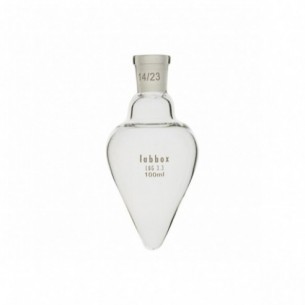 Matraz forma corazón esmerilado, 14/23, 10 ml