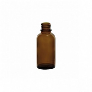Frasco de vidrio ámbar boca estrecha, DIN-18, 50 ml, 88 uds