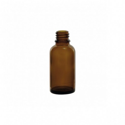 Frasco de vidrio ámbar boca estrecha, DIN-18, 50 ml, 88 uds