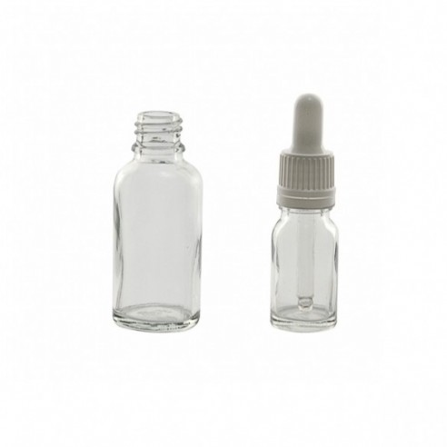 Frasco de vidrio boca estrecha, DIN-18, 30 ml, 110 uds