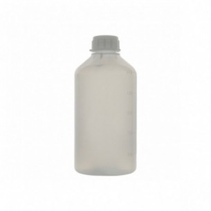Frasco redondo graduado con tapón precinto, LDPE, 1000 ml, 5 uds