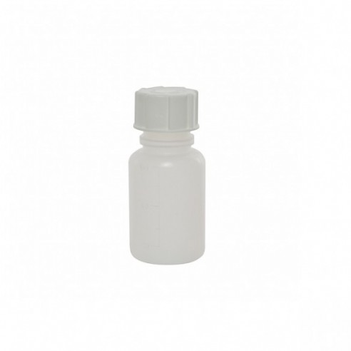 Frasco redondo graduado boca ancha, PP, 500 ml, 25 uds
