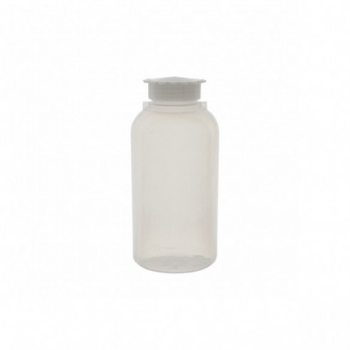 Frasco redondo graduado con tapón estrella, LDPE, 500 ml, 10 uds