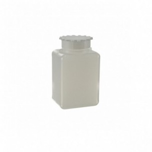 Frasco rectangular graduado con tapón estrella, HDPE,  500 ml, 100 uds