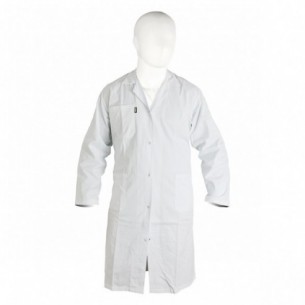 Bata blanca, hombre 65% poliéster/35% algodón, talla S (50 - 52), 10 uds