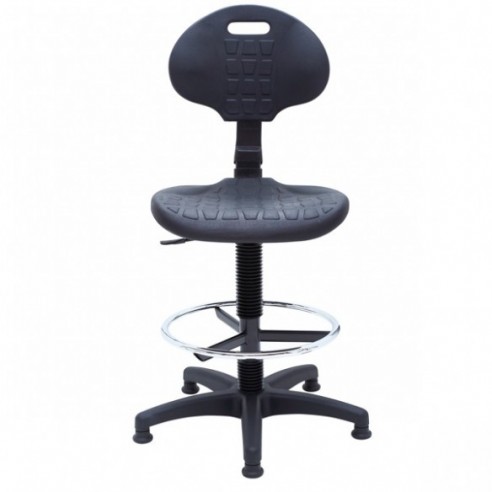 Silla alta de laboratorio con reposapiés