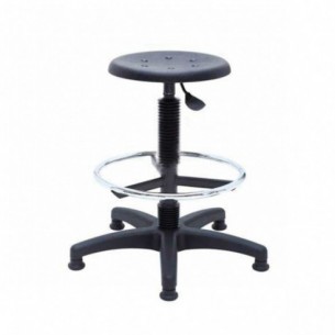 Taburete alto de laboratorio con reposapiés