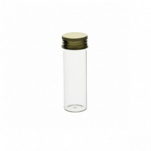 Frasco de vidrio con tapón de aluminio, 25 ml, 125 uds