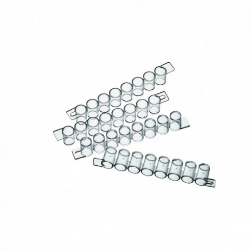 Tiras de tubos de microtitulación, 8 pocillos, 60 uds
