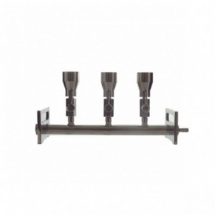 Rampa de filtración de acero inoxidable, 3 posiciones