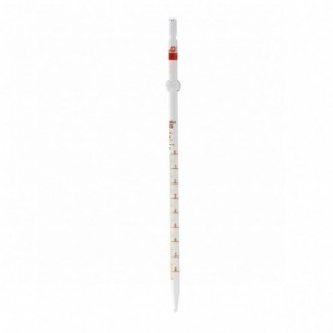 Pipeta graduada cero en la punta, bola de seguridad, clase A, 20 ml, 4 uds